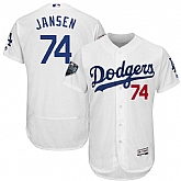 Dodgers 74 Kenley Jansen White 2018 World Series Flexbase Player Jersey Dzhi,baseball caps,new era cap wholesale,wholesale hats